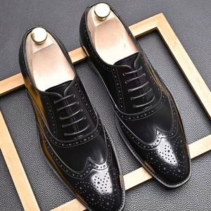 Zapatos de Cuero Genuino Hechos a Mano de Lujo para Hombre, Bordados, Formales, para Oficina y Bodas, Otoño - Product Image 2