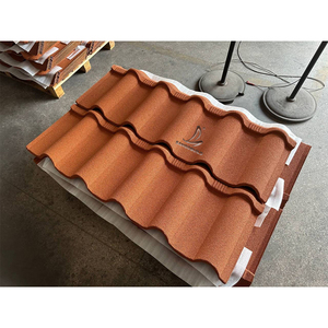 Materiales de Techo Modernos Resistentes al Agua y al Fuego, Tejas Metálicas con Recubrimiento de Piedra Golan para Edificios Residenciales - Product Image 1