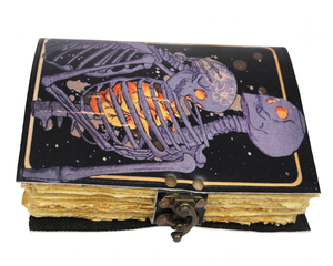 Carnet en cuir gothique Grimoire Journal Lovers Tarot avec papier à bords festonnés, style vintage sorcière, pour écriture, croquis, notes, cadeau idéal pour les amateurs de tarot - Product Image 2