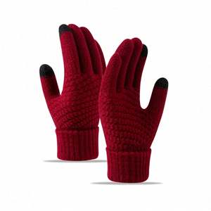 Guantes de Invierno Unisex Amarillos de Punto, Acrílico/Algodón, Cómodos, Transpirables, con Logotipo Personalizado, al por Mayor, Cálidos, para Exteriores, Uso Diario - Product Image 6