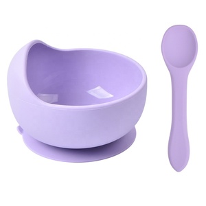 Productos para Bebés al por Mayor Libres de BPA, Tazón de Silicona Antideslizante con Cuchara - Product Image 2