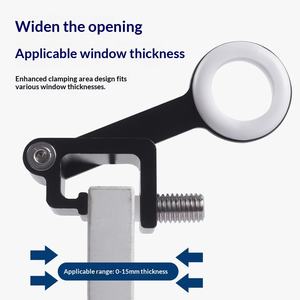 <span class=keywords><strong>Limiteur</strong></span> de fenêtre à battant en alliage d'aluminium, protection enfant fixe, verrouillage sans perçage, vis coupe-vent pour fenêtre à <span class=keywords><strong>ouverture</strong></span> extérieure - Product Image 4