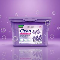 KORMESIC 240g Grosir Deterjen Pod Pencuci Pakaian Alami Ramah Lingkungan Aroma Tahan Lama Pembersih Mendalam Lavender