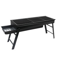 Barbecue au charbon de bois pliable et portable, compact, idéal pour le camping, les pique-niques, les fêtes de plein air, la cuisine en extérieur et les voyages.