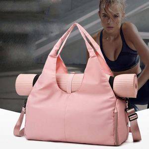 Muestra gratuita 2023 nuevo conjunto de bolsa de yoga para mujer, para fitness, con separación de seco y húmedo, resistente al desgaste, de gran capacidad, para viaje. - Product Image 4