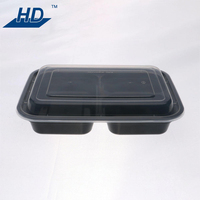 28 oz negro desechable para llevar PP envases de embalaje para microondas envases de plástico para alimentos