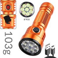 Mini lampe torche LED rechargeable en aluminium, compacte, EDC, 1000 lumens, portable, pour réparation et entretien