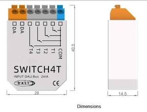 בקר מגע יבש DALI מערכת בית חכם מתג DALI למערכת בקר DALI - Product Image 3