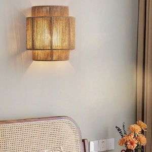 สไตล์ญี่ปุ่นวาบิซาบิโคมไฟติดผนังไฟ LED E27 ฐานหลอดไฟ 23x25 ซม.สำหรับห้องนั่งเล่นห้องนอนห้องโถงระเบียง - Product Image 5