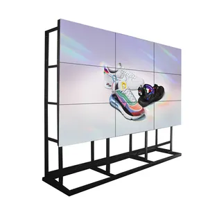 Panneau d'écran LCD de publicité numérique, écran d'épissure pour armoire intérieure 4K, mur vidéo de 50 pouces, 8mm