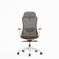 Dossier haut travail Silla appui-tête Anji dos PDG moderne tissu tournant pivotant réglable maille chaise de bureau