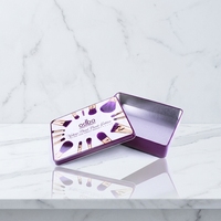 Boîte en fer blanc rectangulaire de haute qualité avec couvercle à charnière, design personnalisé, pour rangement de maquillage, emballage cadeau, en matériaux recyclés, pour blush sur mesure