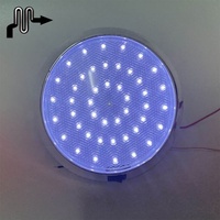 Macon Caravan Accessories 12V 46 LED RV Light Motorhome Electroplate Desgin Round Celling Roof Lamp