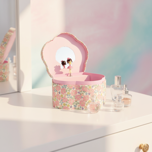 Caja <span class=keywords><strong>Musical</strong></span> de Papel con Manivela, Diseño Flor de Ciruelo Yiyu, Personalizada, Ecológica, Función Giratoria, Sonido de los 90, Estilo Moderno para el Hogar - Product Image 3