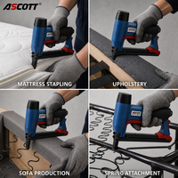 ASCOTT 7116-436 Agrafeuse pneumatique professionnelle à bec long 22GA, pistolet agrafeur pneumatique étendu de 6 pouces pour la production de matelas, canapés et meubles