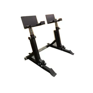 Dumbbell Spotter berdiri dengan sistem Pivot latihan kekuatan peralatan Gym Dumbbell disesuaikan berdiri