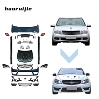 Kit de conversion style C63 pour Mercedes Benz Classe C W204 C260 C200 C300, kit carrosserie AMG63, 2008-2014, sans découpe, ajustement OEM