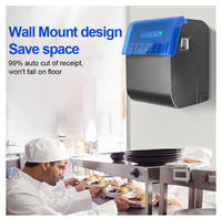 Impresora Térmica de Recibos para Cocina, Venta al Por Mayor del Fabricante, 80mm, Cortador Automático, Montaje en Pared, Anti-Aceite, Alarma, Alerta, USB, LAN, RJ11, POS