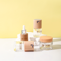 Toptan 30ml boş kozmetik ambalaj losyonu sıvı fondöten cam kavanozlar cilt bakımı için Serum şişesi Set