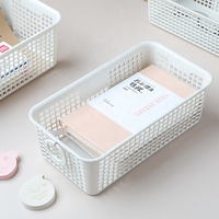 Paniers de rangement en plastique avec poignées, bacs organisateurs multi-tailles pour cuisine, salle de bain, garde-manger, pharmacie, médicaments, personnalisables OEM