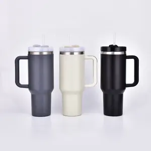 KARRY VESSEL Custom Logo Double Wall Stainless Steel Vacuum Insulated Tumbler Portable Thermal 30oz 40oz Coffee Cup With Lid