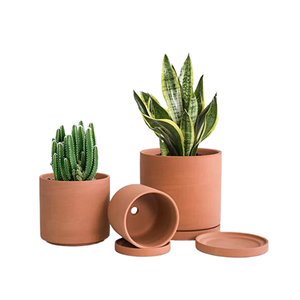 Pots et jardinières en terre cuite poreuse naturelle, idéaux pour une croissance saine des racines et des soins durables des plantes - Product Image 1