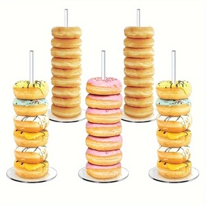 Menara berdiri donat akrilik untuk pesta suguhan ulang tahun pernikahan - Product Image 1