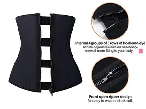 Nanbin espartilho feminino, cinturão de látex emagrecedor corset modelador de corpo