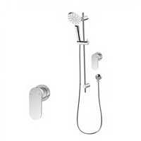 Robinet de baignoire en acier inoxydable 304, monocommande, mural, encastré, mitigeur eau chaude/froide, finition brossée, fonction pause douce