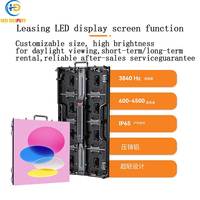 Écran LED couleur P3.91 d'extérieur à louer, étanche IP65, taille personnalisable, lisible en plein soleil, panneau mural vidéo à verrouillage rapide