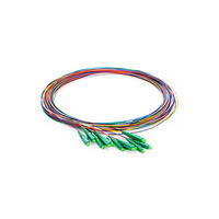 Puente de Cable de Fibra Óptica de 12 Núcleos, 1/2M, LC APC, OS2, Modo Único, Codificado por Color, 0,9mm, FTTH