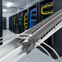 Panel de Conexiones CAT6 YOFC de 24/48 Puertos, 19" 1U para Montaje en Rack, UTP RJ45, Certificado CE/ROHS