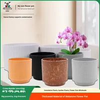 Pot Bunga Imitasi Porselen Gaya Nordik Minimalis untuk Rumah, Model Phalaenopsis, Pot Tanaman Sukulen Hijau, Hiasan