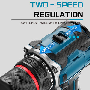 מקדחה חשמלית ידנית 21V קטנה מפלדה, בעלת מהירות משתנה, מברגת אימפקט אלחוטית עם סוללת ליתיום, מפתח ברגים אלחוטי - Product Image 4