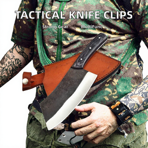 Couteau à découper en acier Damas forgé à la main, couteau de chef artisanal avec étui en cuir, manche en bois, outil de cuisine - Product Image 2
