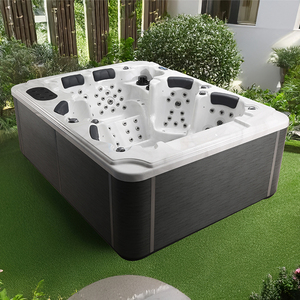 2025 Bigeer estilo moderno precio de fábrica 2017 acrílico blanco Whirlpool <span class=keywords><strong>Balboa</strong></span> al aire libre Spa bañera de hidromasaje rectángulo escurridor independiente - Product Image 3