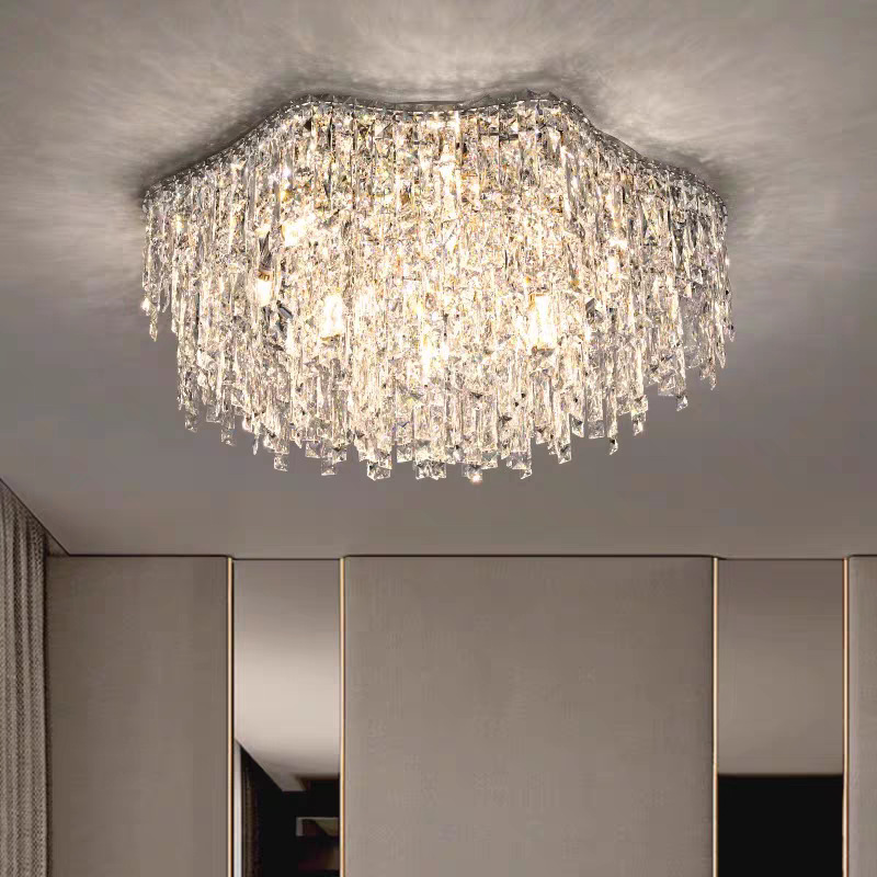 Luxury Modern Crystal Ceiling Light Chandelier for Living Room Master Bedroom Dining Room Home Pendant Lamp