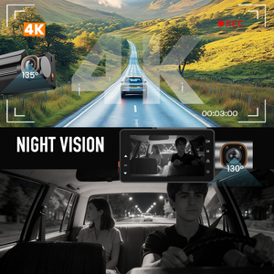 Caméra de voiture à triple objectif 4k 4g avec Wifi Gps 4g <span class=keywords><strong>Streaming</strong></span> <span class=keywords><strong>en</strong></span> direct sur téléphone Compatible avec Cmsv6 pour la gestion de flotte de véhicules IA 4G Cloud Dashcam - Product Image 5