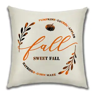 Осенние наволочки в виде тыквы, Осенние наволочки на подушки, чехлы на подушки на День Благодарения для дивана, кровати, стула