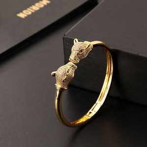 Designer Luxury Factory Price Newest Gold Plated En Zircone Cubique All Match Bridal Fashion Jewelry Bracelets <b>Bangles</b> for Women - Product Image 5