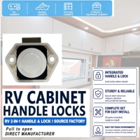 Poignée de verrouillage à bouton-poussoir pour armoire de camping-car et caravane
