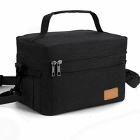 Sac à déjeuner isotherme écologique en toile, étanche et congelable, avec bandoulière réglable pour le travail, les pique-niques et la plage
