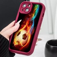 Coques de téléphone antichoc football en promotion pour iPhone 17 Air 16 15 Plus Pro Max 14 13 12 11 X – Housse de protection arrière personnalisée