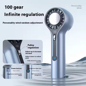 High-Speed 100 Speed USB Rechargeable Digital Display Strong Wind for Car Home Outdoor Handle Fan - Product Image 4