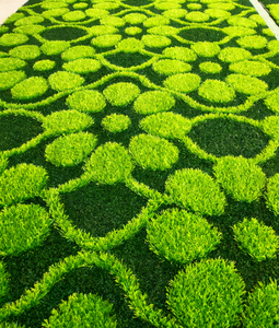 Interlocking <b>Artificial</b> <b>Grass</b> Tiles Green Polyethylene Modern Design Easy Installation for Landscaping - Product Image 4
