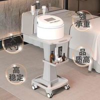 Chariot de beauté multifonctionnel moderne à 4 roues, capacité de charge de 100 kg, pour salons, hôpitaux, hôtels, gymnases, chariot de spa en acier inoxydable et ABS