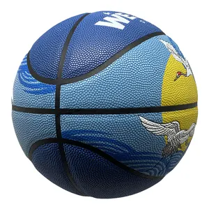 Aangepaste Basketbal Officiële Maat 7 Hygroscopisch Lederen Basketbal Training Gelamineerde Basketbalfabrikant