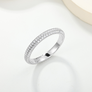 1.0 mm 0.82 CTW Dải băng Moissanite thanh lịch đầy đủ vĩnh cửu với thiết kế Micro Pave dày đặc Bạc 925 có độ sáng cao dành cho cô dâu MR0208 - Product Image 6