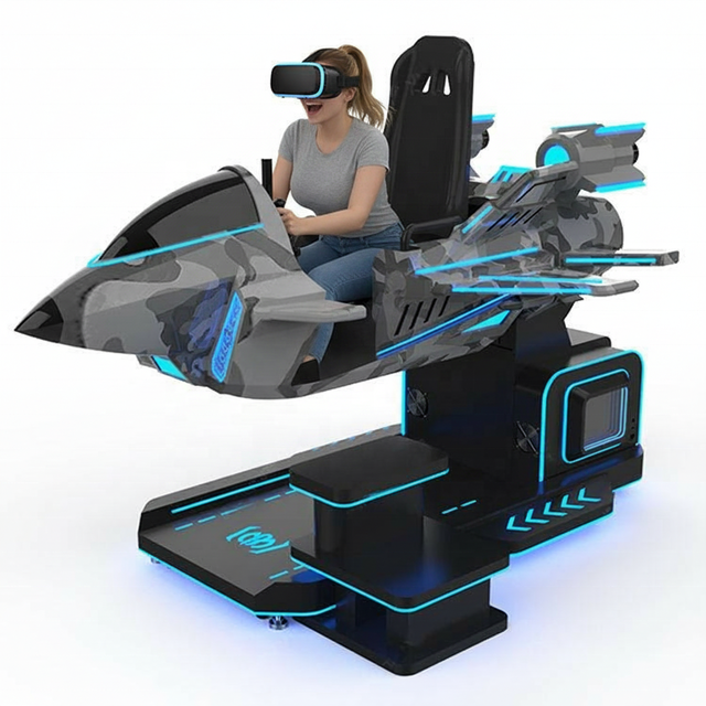 Commercial 360 Rotation 9D VR Flight Simulator Metal PC Aircraft and Helicopter for Indoor Home Entertainment Shopping Mall Use