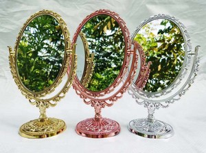 Specchio per il trucco decorativo Double-face retrò fatto a mano moderno dorato europeo economico per la camera <span class=keywords><strong>da</strong></span> letto - Product Image 5